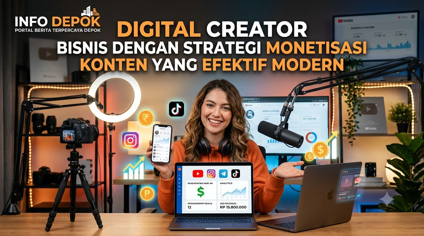Digital Creator Bisnis dengan Strategi Monetisasi Konten yang Efektif Modern