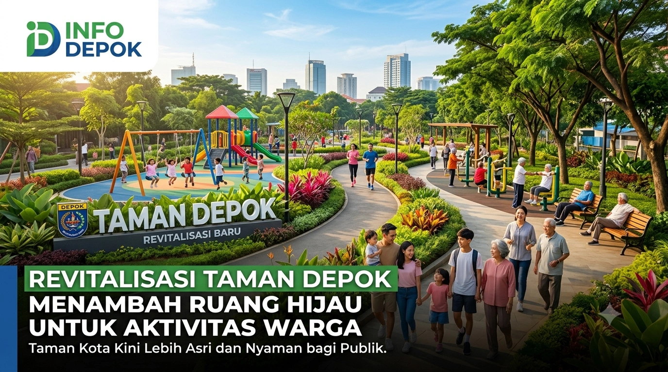 Revitalisasi Taman Depok yang Menambah Ruang Hijau untuk Aktivitas Warga